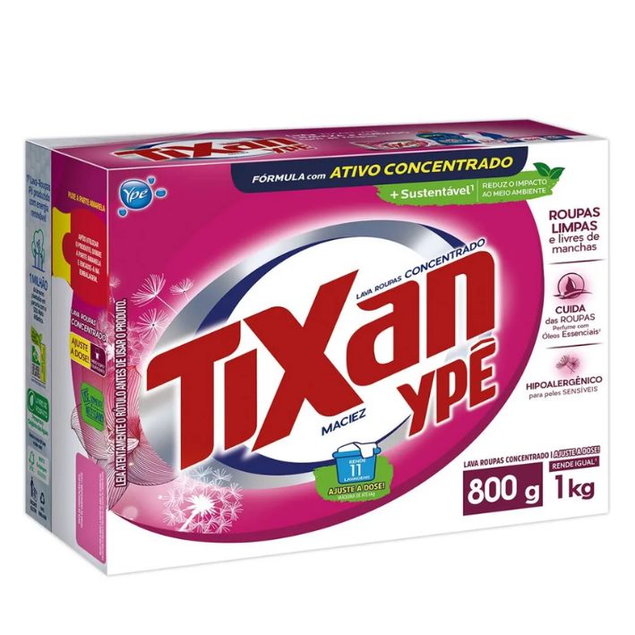 SABÃO EM PÓ TIXAN MACIEZ 800g SABÃO EM PÓ TIXAN MACIEZ 800g