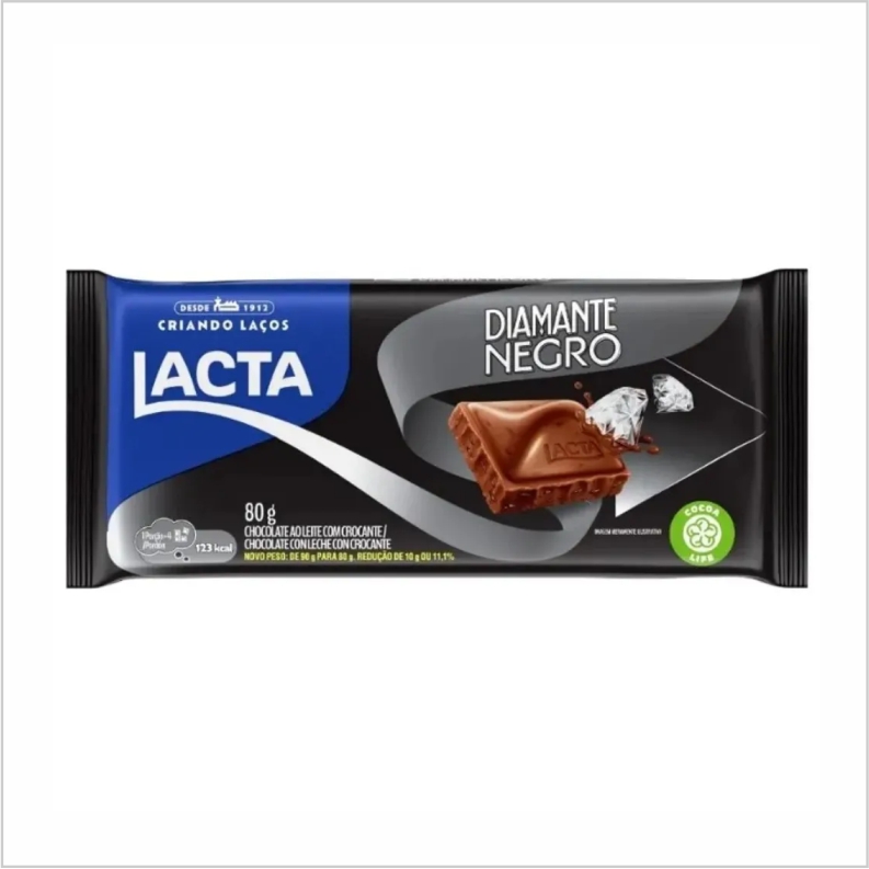 CHOCOLATE DIAMANTE NEGRO LACTA 80G CHOCOLATE DIAMANTE NEGRO LACTA 80G