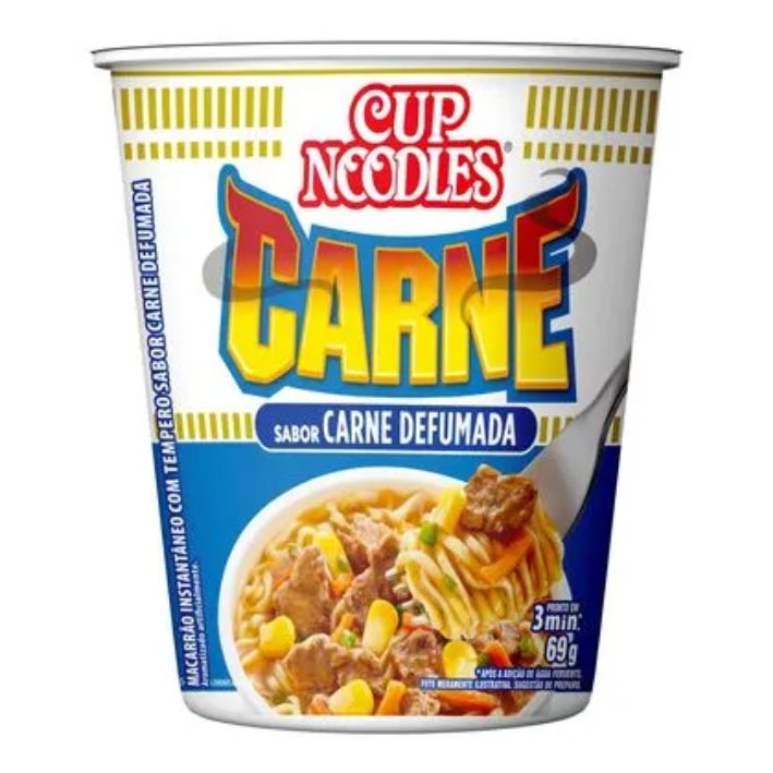 CUP NOODLES MACARRÃO INSTANTÂNEO CARNE DEFUMADA CUP NOODLES MACARRÃO INSTANTÂNEO CARNE DEFUMADA