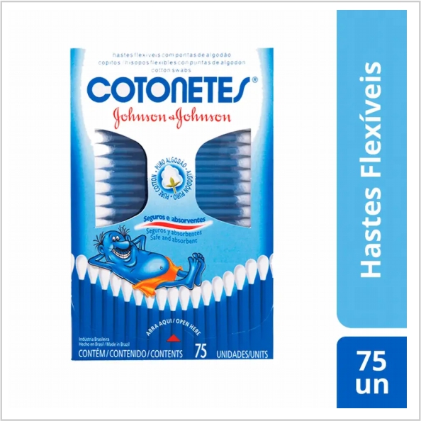 HASTES COTONETES JOHNSONS C/75 HASTES COTONETES JOHNSONS C/75