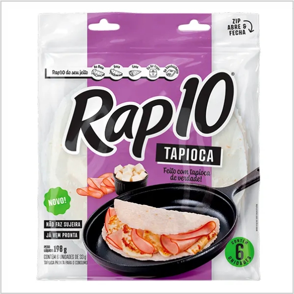 TORTILHA RAP 10 TAPIOCA PULMAN 297G TORTILHA RAP 10 TAPIOCA PULMAN 297G