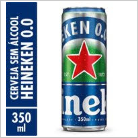 CERVEJA HEINEKEN ZERO SLEEK LATA 350ml CERVEJA HEINEKEN ZERO SLEEK LATA 350ml