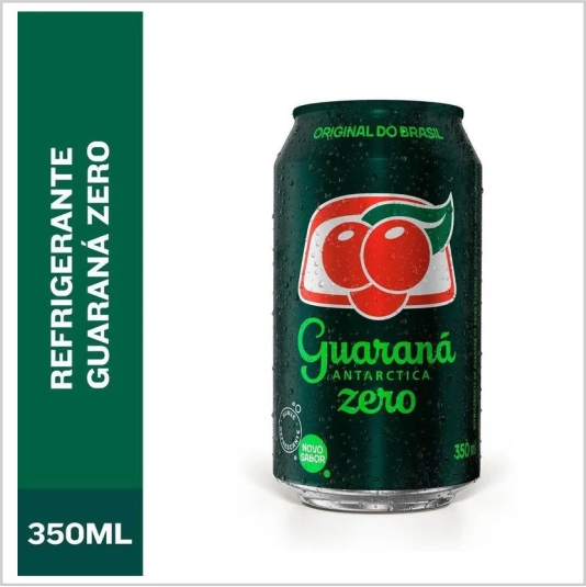 GUARANA ANTARCTICA ZERO SEM AÇUCAR LATA 350ml GUARANA ANTARCTICA ZERO SEM AÇUCAR LATA 350ml