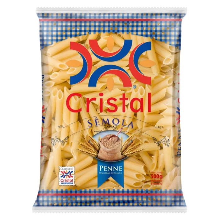 MACARRÃO CRISTAL SEMOLA PENNE MACARRÃO CRISTAL SEMOLA PENNE