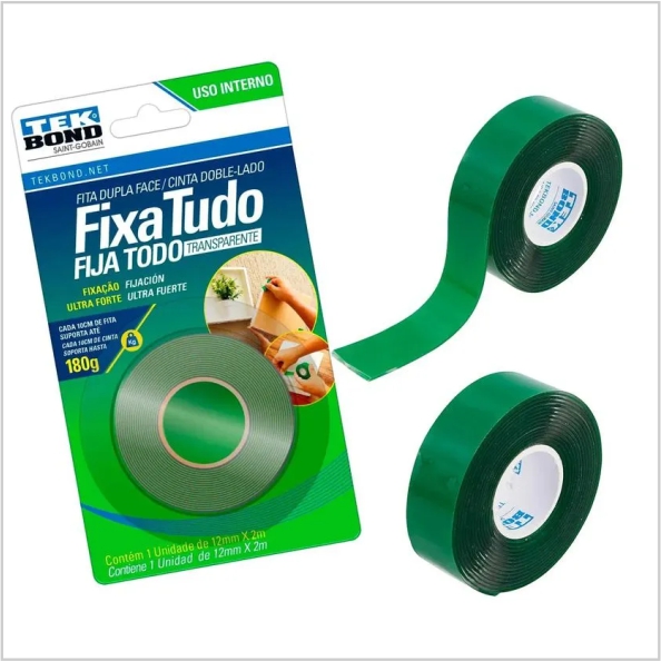 FITA DUPLA FACE TEKBOND 19MMX2M FITA DUPLA FACE TEKBOND 19MMX2M