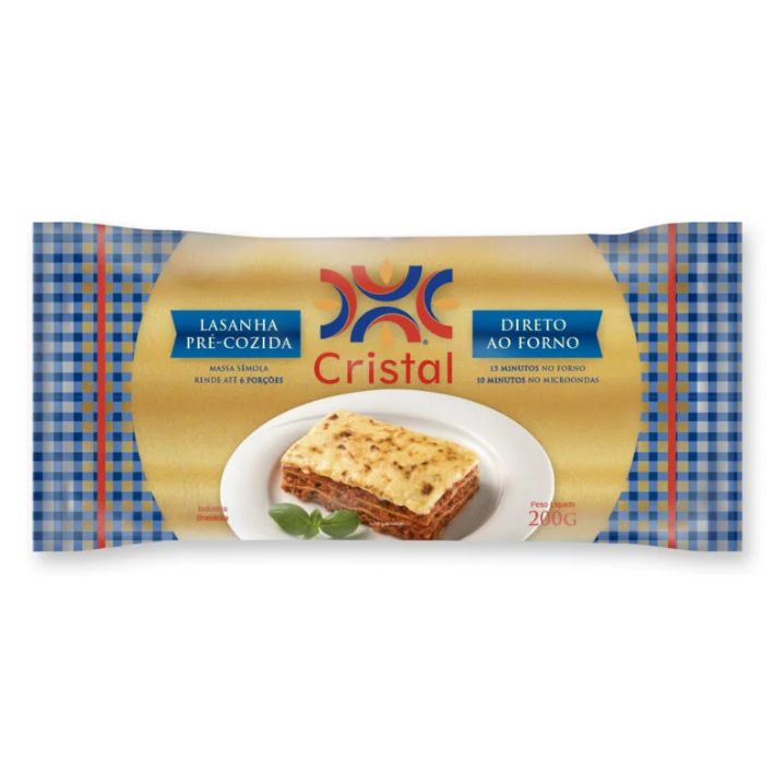 MASSA CRISTAL PRE COZIDA LASANHA 200G MASSA CRISTAL PRE COZIDA LASANHA 200G