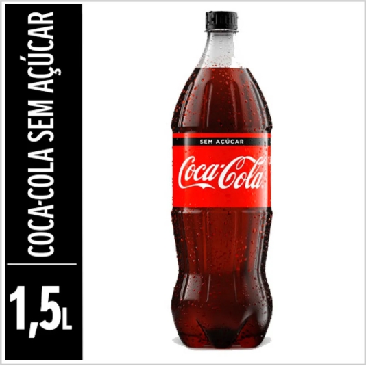 COCA COLA ZERO S/AÇUCAR PET 1.5L COCA COLA ZERO S/AÇUCAR PET 1.5L